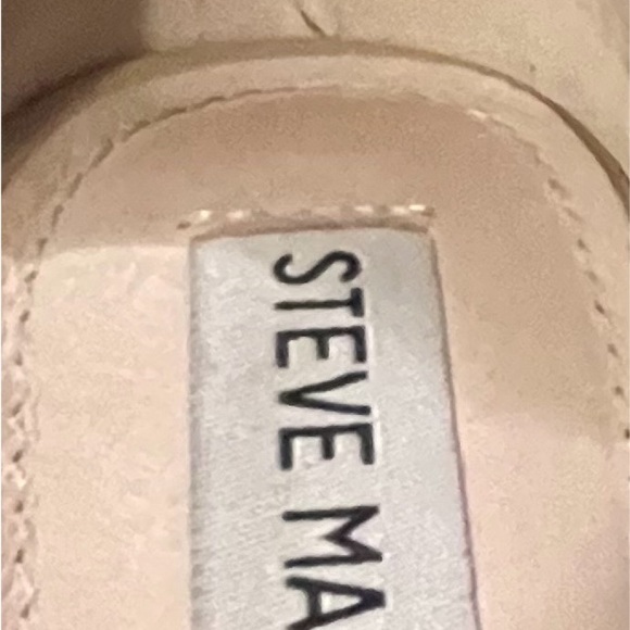 Steve Madden Sillly Nude Ankle Strap Patient Leather Heels Size 7.5M N3297 EUC - Picture 5 of 9